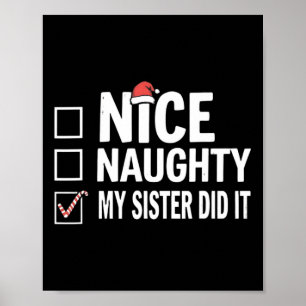 Kerst Leuke stoute zus deed het Xmas Family B Poster
