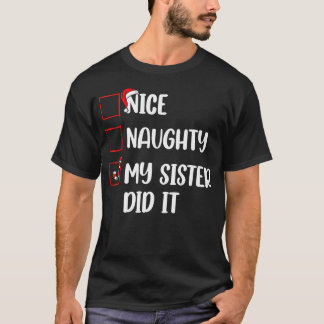 Kerst Leuke stoute zus deed het Xmas Family B T-shirt