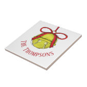 Kerst Leuke Vakantie Gouden Feestelijke Jingle Bel Tegeltje (Zijkant)