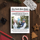 Kerst Leuke Vakantie Party Krant Whimsical Kaart