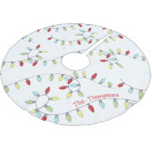 Kerst Leuke Whimsical Lights Leuke Typografie Kerstboom Rok (Gekanteld)