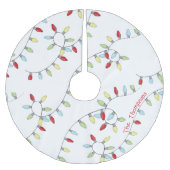 Kerst Leuke Whimsical Lights Leuke Typografie Kerstboom Rok (Voorkant)