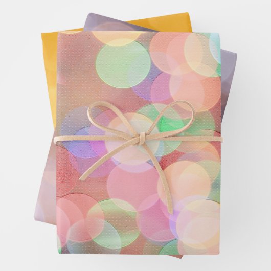 Kerst Licht Bokeh Bubbles Wrap Craft Paper (In situ)