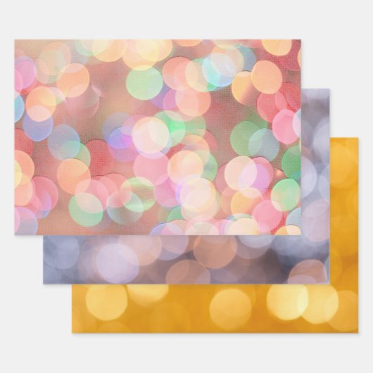 Kerst Licht Bokeh Bubbles Wrap Craft Paper (Set)