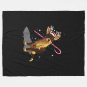 kerst licht chihuahua fleece deken (Voorkant (Horizontaal))