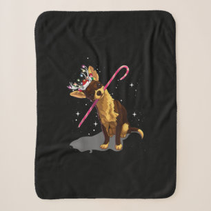 kerst licht chihuahua sherpa deken
