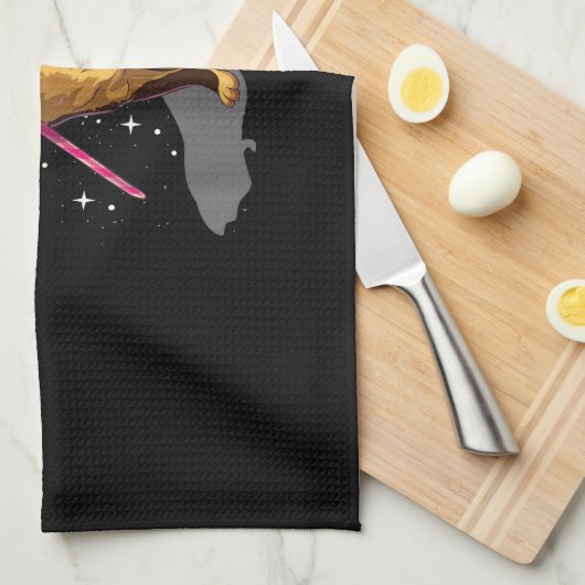 kerst licht chihuahua theedoek (Quarter Fold)