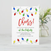 Kerst Licht Feest Uitnodiging (Staand voorkant)