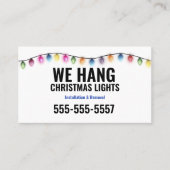 Kerst Licht installatie Visitekaartjes (Voorkant)