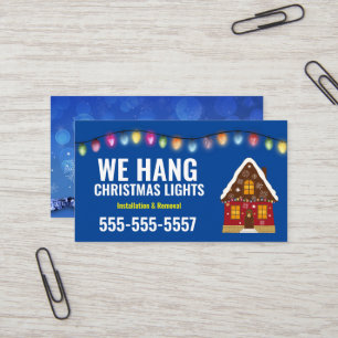 Kerst Licht installatie Visitekaartjes