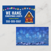 Kerst Licht installatie Visitekaartjes (Voorkant / Achterkant)