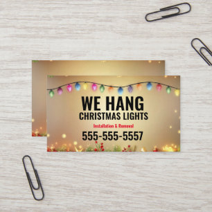 Kerst Licht installatie Visitekaartjes