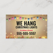 Kerst Licht installatie Visitekaartjes (Voorkant)