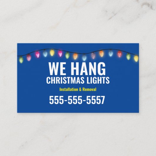Kerst Licht installatie Visitekaartjes (Voorkant)