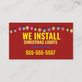 Kerst Licht installatie Visitekaartjes (Voorkant)