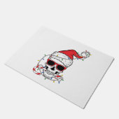 kerst-licht-skelet-schedel deurmat (Schuin)