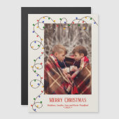 Kerst Licht Strand Foto Magnetische Kaart (Voorkant / Achterkant)