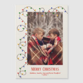 Kerst Licht Strand Foto Magnetische Kaart (Voorkant)