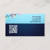 🦌 Kerst Licht Vakantieverlichting Aangepaste QR Visitekaartje (Achterkant)