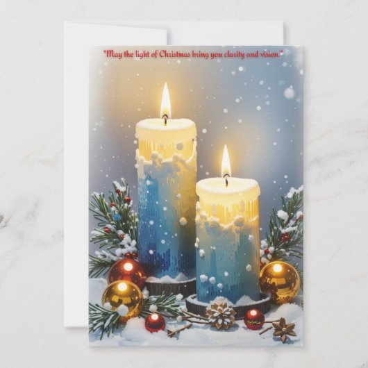 Kerst Licht van Duidelijkheid en Visie: Groet Feestdagenkaart (Voorkant)