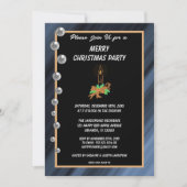 Kerst Licht & Zilveren Marbles Kerstmis Kaart (Voorkant)