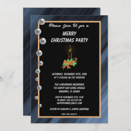 Kerst Licht & Zilveren Marbles Kerstmis Kaart