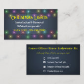 Kerst Lichten Installatie Visitekaartjes (Voorkant / Achterkant)