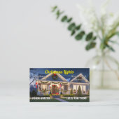 Kerst Lichten Installatie Visitekaartjes (Staand voorkant)