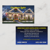 Kerst Lichten Installatie Visitekaartjes (Voorkant / Achterkant)
