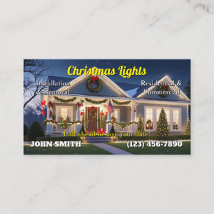 Kerst Lichten Installatie Visitekaartjes
