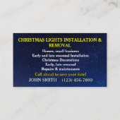 Kerst Lichten Installatie Visitekaartjes (Achterkant)