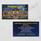 Kerst Lichten Installatie Visitekaartjes (Voorkant / Achterkant)