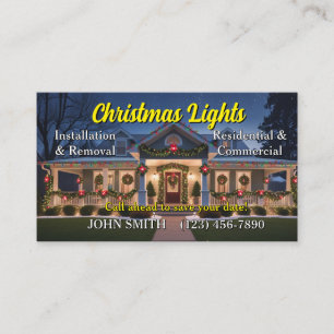 Kerst Lichten Installatie Visitekaartjes