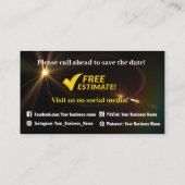 Kerst Lichten Installatie Visitekaartjes (Achterkant)