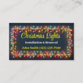 Kerst Lichten Installatie Visitekaartjes (Voorkant)