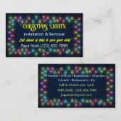 Kerst Lichten Installatie Visitekaartjes (Voorkant / Achterkant)