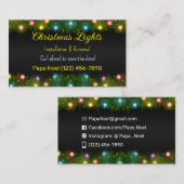 Kerst Lichten Installatie Visitekaartjes (Voorkant / Achterkant)