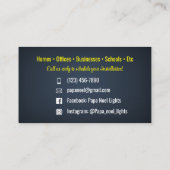 Kerst Lichten Installatie Visitekaartjes (Achterkant)