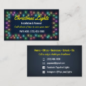 Kerst Lichten Installatie Visitekaartjes (Voorkant / Achterkant)