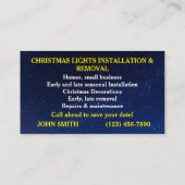 Kerst Lichten Installatie Visitekaartjes (Achterkant)