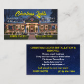 Kerst Lichten Installatie Visitekaartjes (Voorkant / Achterkant)