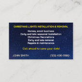 Kerst Lichten Installatie Visitekaartjes (Achterkant)