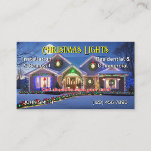 Kerst Lichten Installatie Visitekaartjes
