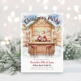 Kerst & Lichtfeest Santa Cocktailbar Kerstmis Kaart