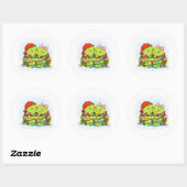 Kerst Lichtjes Plezier Ronde Sticker (Vel)