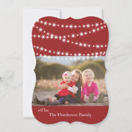 Kerst Lichtjes Vakantie Fotokaart Feestdagenkaart