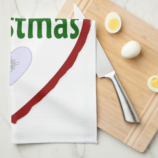 Kerst Liefde Keuken Handdoeken (Quarter Fold)