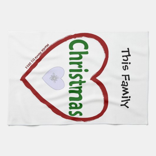 Kerst Liefde Keuken Handdoeken (Horizontaal)