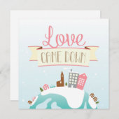 Kerst liefde kwam naar beneden vakantie Kaart (Voorkant / Achterkant)