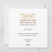 Kerst liefde kwam naar beneden vakantie Kaart (Achterkant)